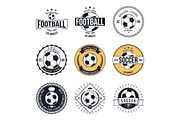 Soccer Football Typography Badge