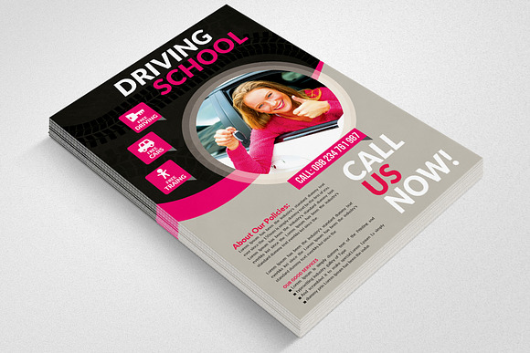 Driving School Psd Flyer Templates in Flyer Templates - product preview 1