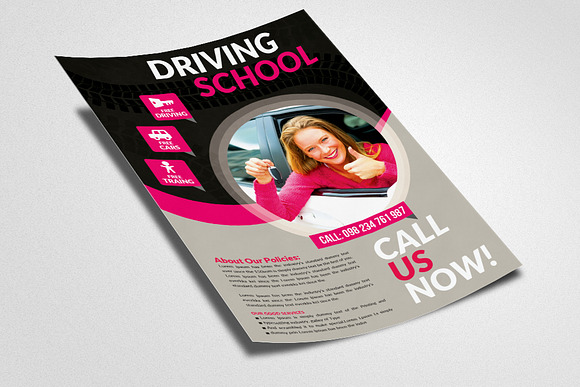 Driving School Psd Flyer Templates in Flyer Templates - product preview 2