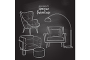 vector sketch chairs