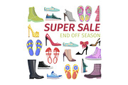 Super Sale. End off Season. Big Shoes Collection