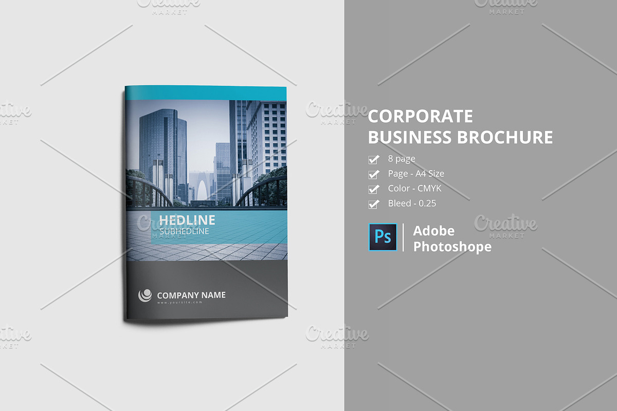Corporate Brochure V797 in Brochure Templates - product preview 8