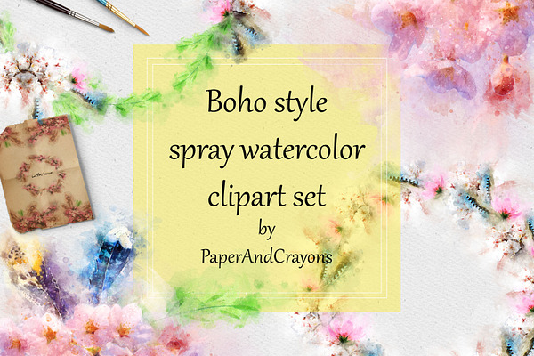 Boho-Chic Sakura Watercolor Set