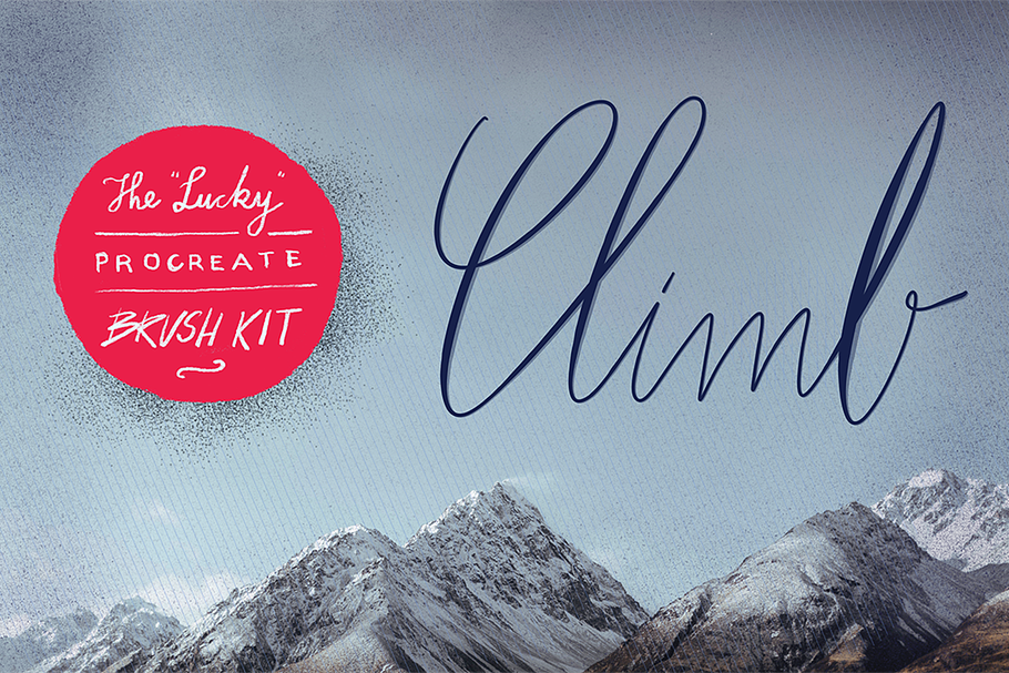 "The Lucky" Procreate lettering kit in Photoshop Brushes - product preview 8