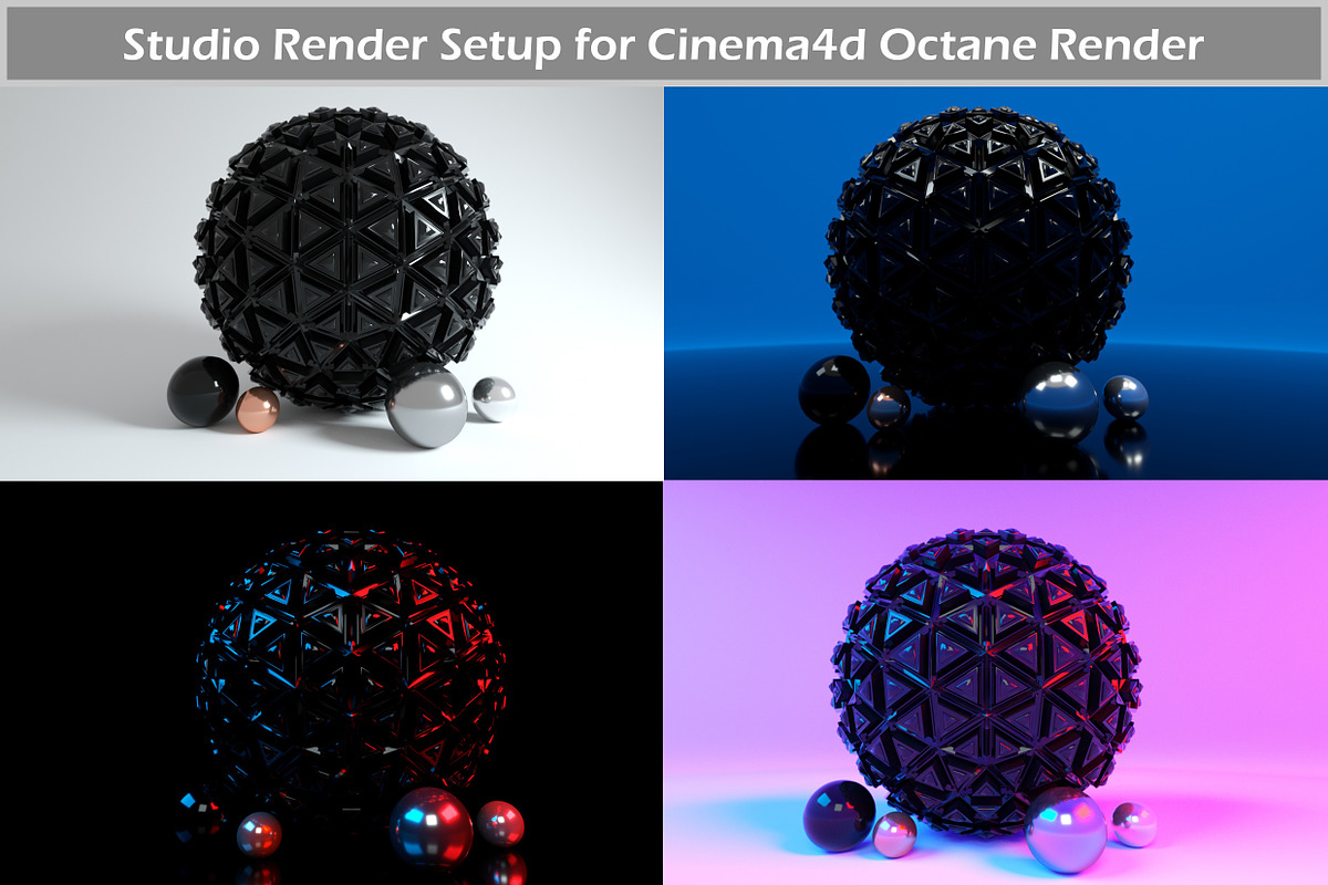 Octane Render Studio Setup for C4D in Environment - product preview 8
