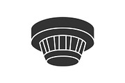 Smoke detector glyph icon