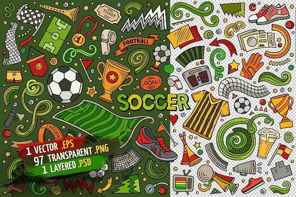Soccer Objects & Elements Set in Objects - product preview 1