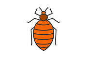 Bed bug color icon