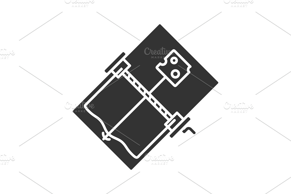 Mouse trap glyph icon in Graphics - product preview 8