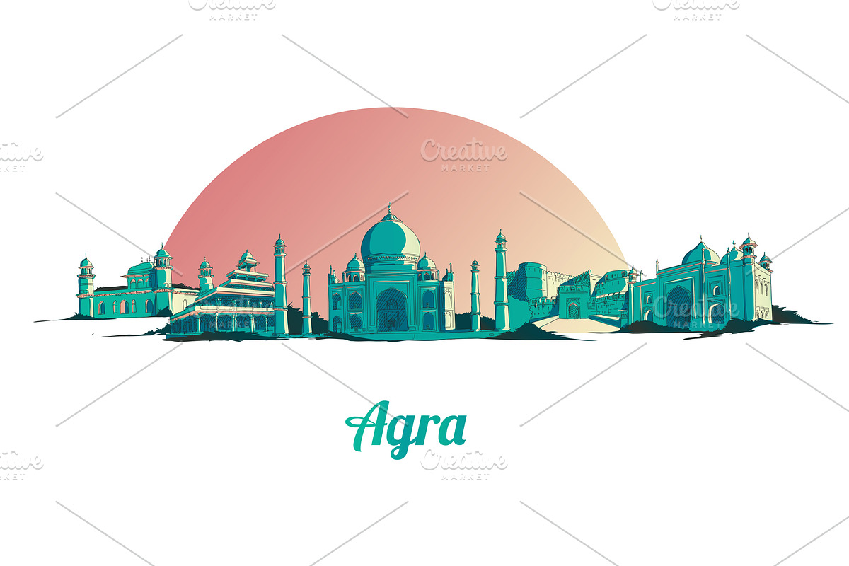 AGRA city illustration in Graphics - product preview 8