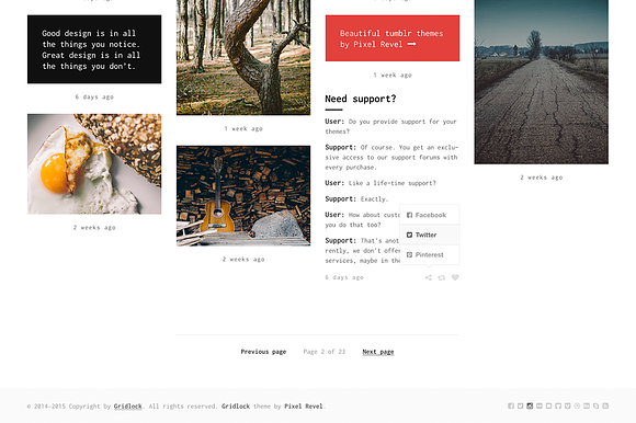 Gridlocked tumblr theme in Tumblr Themes - product preview 2