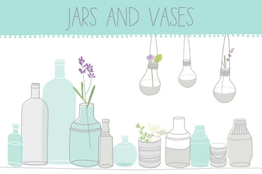 Jars and Vases Clip Art
