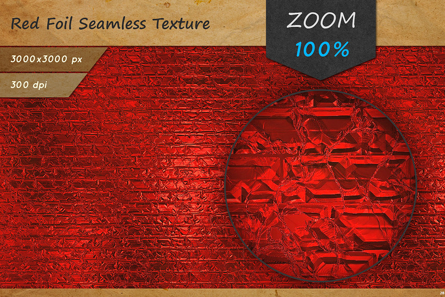 Red Foil Seamless HD Texture in Textures - product preview 8