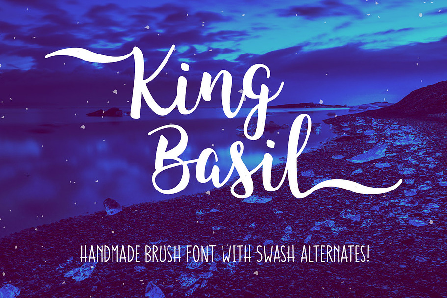 King Basil - handmade brush font in Brush Fonts - product preview 8