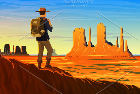 Mountains, Landscape, Travel. in Illustrations - product preview 1