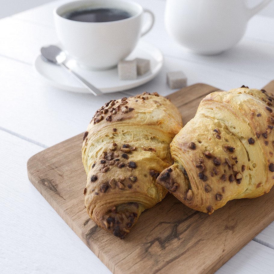 Decor Set Chocolate Croissant in Food - product preview 2