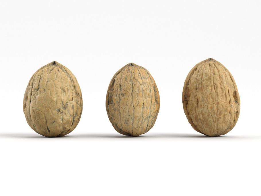 3 Different Photorealistic Walnuts in Food - product preview 2