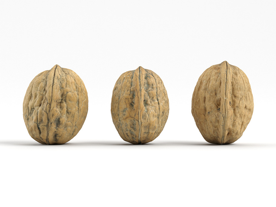 3 Different Photorealistic Walnuts in Food - product preview 5