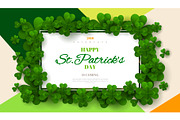 Patrick's Day card with rectangular frame