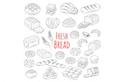 Bakery fresh bread collection