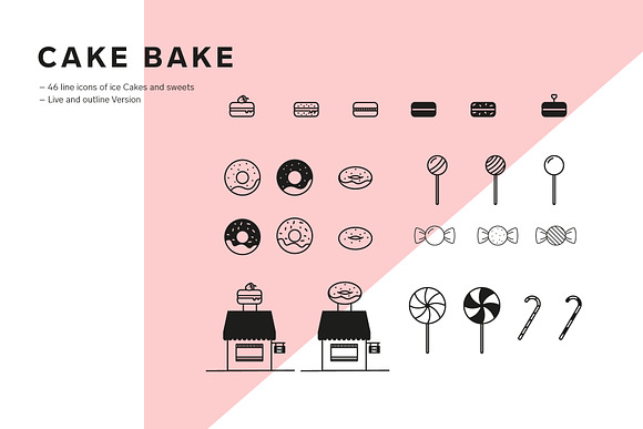 Cakes and Ice cream icon set in Birthday Icons - product preview 3