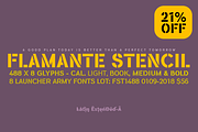 Flamante Stencil -4 fonts-