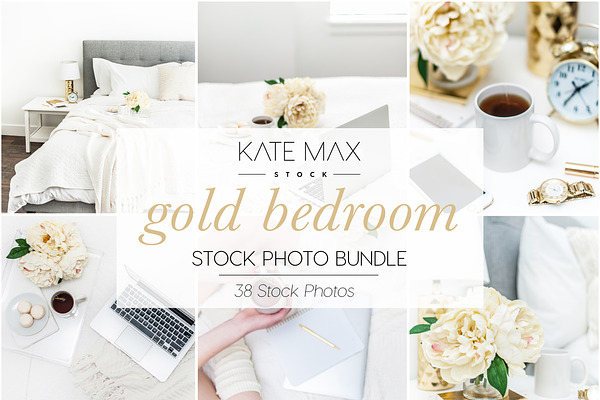 Gold Bedroom Stock Photo Bundle