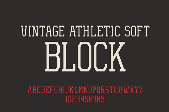 Vintage Athletic - Block Typeface in Block Fonts - product preview 3