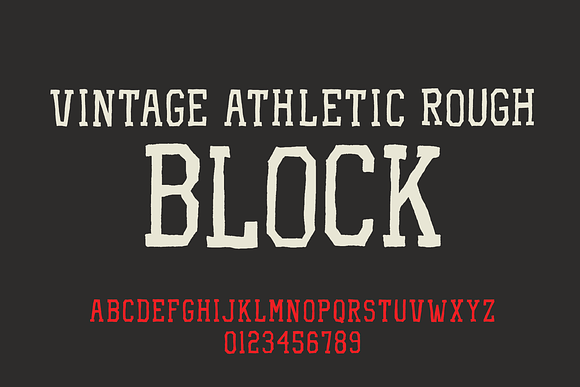 Vintage Athletic - Block Typeface in Block Fonts - product preview 6