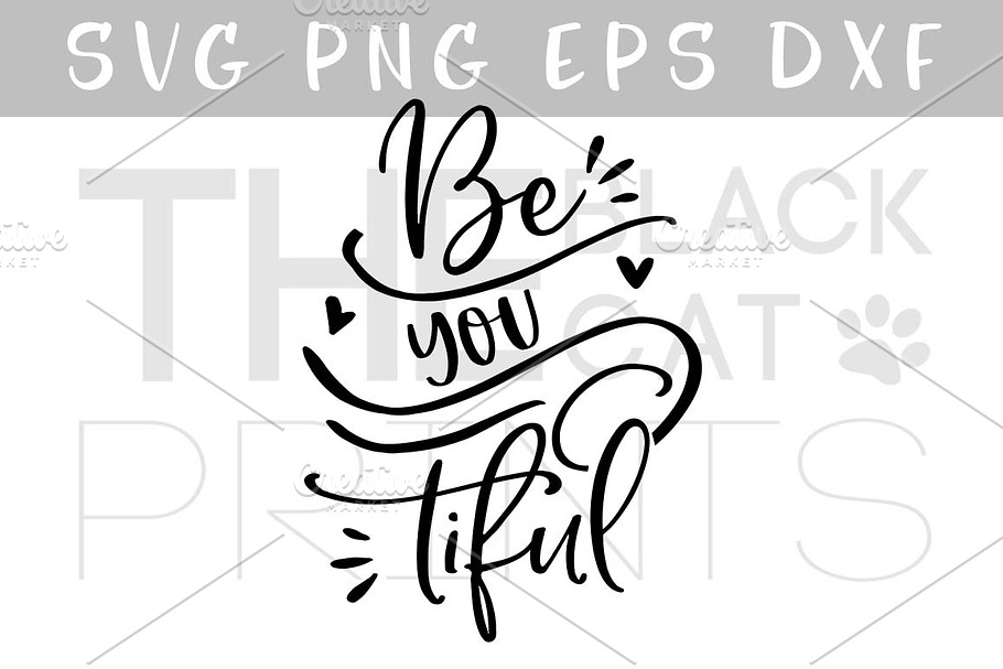 Be you tiful SVG DXF PNG EPS