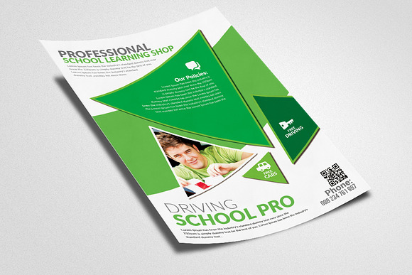 Driving School Print Flyers Template in Flyer Templates - product preview 1