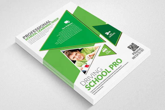 Driving School Print Flyers Template in Flyer Templates - product preview 2