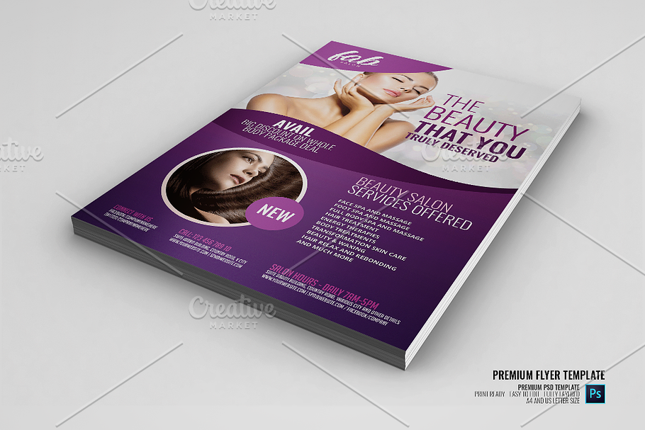 Beauty Parlor Services Flyer in Flyer Templates - product preview 8