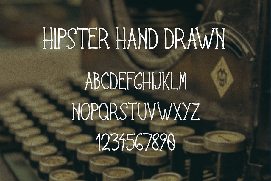 Hipster Hand Drawn Font in Slab Serif Fonts - product preview 8