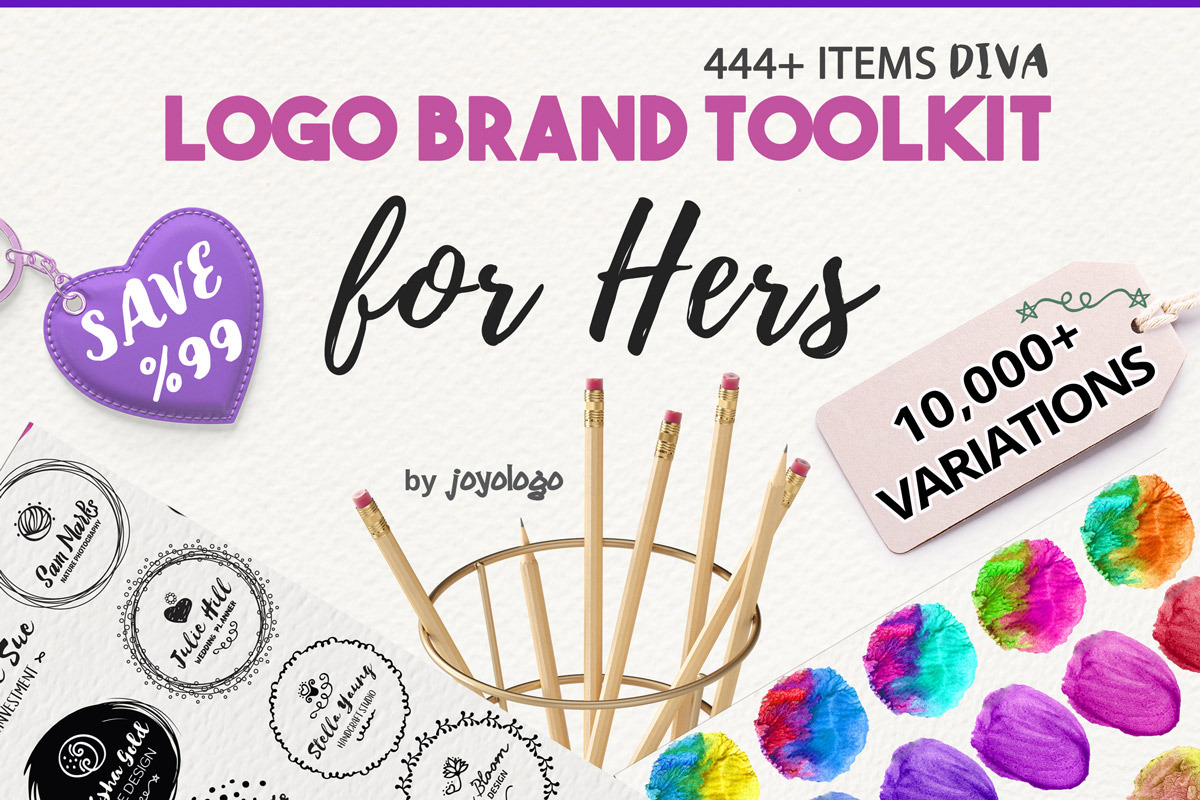 Diva Handdrawn Logo Creator + Extras in Logo Templates - product preview 8