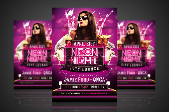 Neon Night - Flyer in Flyer Templates - product preview 1