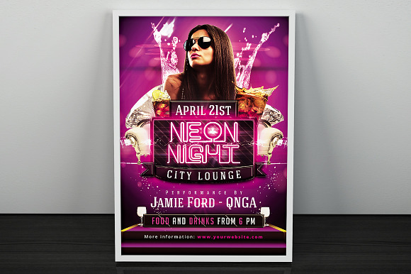 Neon Night - Flyer in Flyer Templates - product preview 2