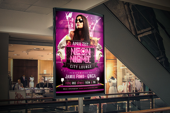Neon Night - Flyer in Flyer Templates - product preview 3