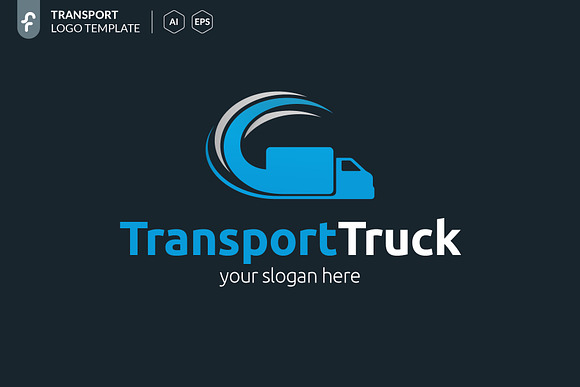 Transport Truck Logo in Logo Templates - product preview 1