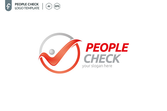People Check Logo in Logo Templates - product preview 1