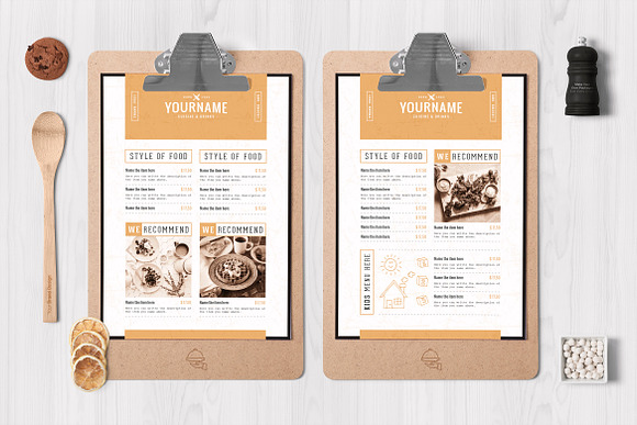 Classy Food Menu 8 Template in Brochure Templates - product preview 1