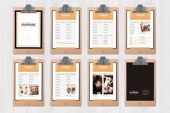 Classy Food Menu 8 Template in Brochure Templates - product preview 2