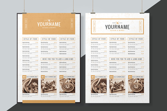 Classy Food Menu 8 Template in Brochure Templates - product preview 13