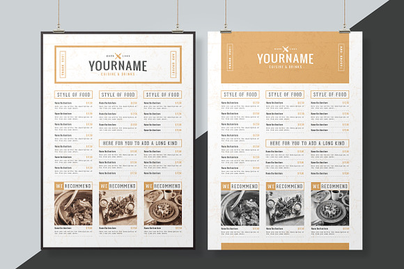 Classy Food Menu 8 Template in Brochure Templates - product preview 14