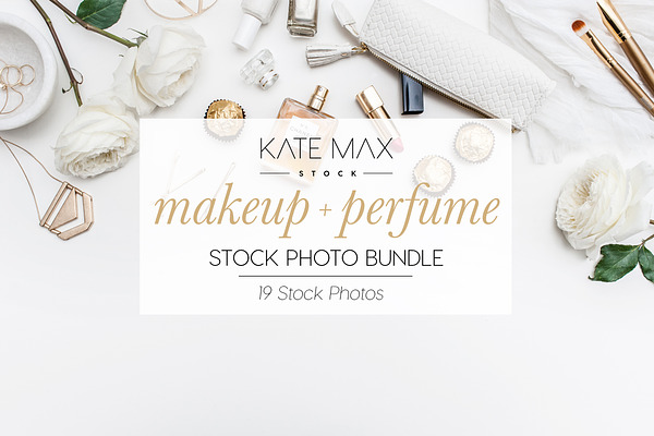 Makeup + Perfume Stock Photo Bundle 