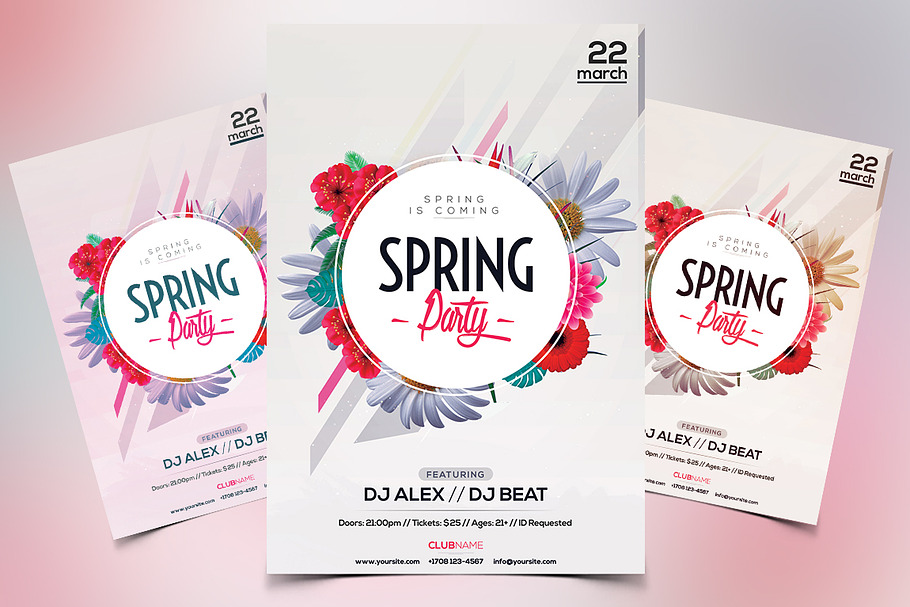 Spring Party - PSD Event Flyer in Flyer Templates - product preview 8