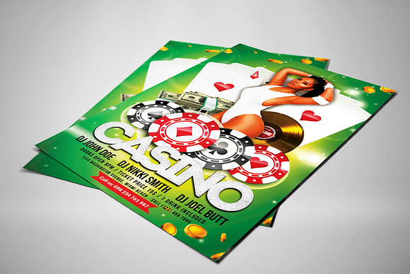 Casino Flyer Template in Postcard Templates - product preview 1