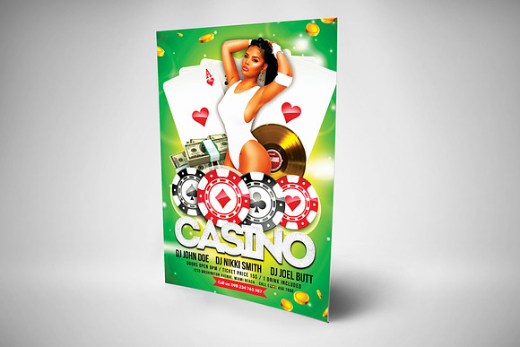 Casino Flyer Template in Postcard Templates - product preview 2