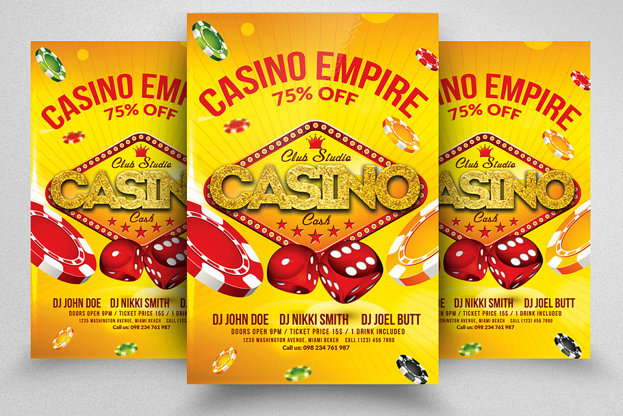 Casino Royal Psd Flyer Template in Postcard Templates - product preview 8