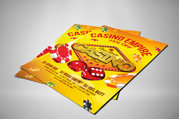 Casino Royal Psd Flyer Template in Postcard Templates - product preview 1